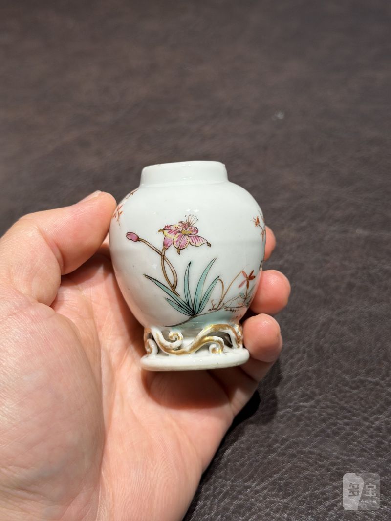 清乾隆 粉彩花鸟纹茶具一套25件 - 图58